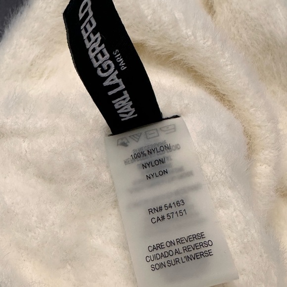 Women’s Karl Lagerfeld Paris Ivory Shawl/Wrap or Scarf with Embellishments - Picture 5 of 14